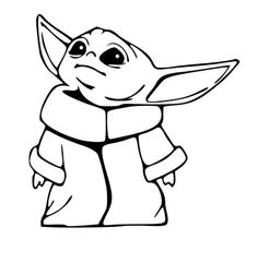 the baby yoda from star wars coloring pages