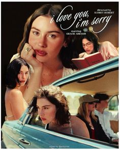 the movie poster for i love you, i'm sorry with two women sitting in a car