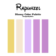 the color palette for rapunze disney's color palette is purple, yellow and pink