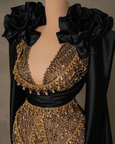 Taxes + shipping included! Black And Gold Formal Dress Long, Gold Formal Dress Long, Naboo Fashion, Black And Gold Formal Dress, Black And Gold Fashion, Random Clothing, Formal Dress Long, Princess Warrior, Gold Formal Dress