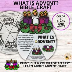 "The What is Advent? Coloring Wheel is a delightful hands-on activity, perfect for teaching children the meaning of Advent through creative exploration and coloring.  Help your kids get ready to celebrate Christmas and the birth of Jesus! *Introduce the significance of each Advent week. *Reinforce learning by coloring in the candles. *Easy craft for home or Sunday school. *The colorful, finished wheels serve as visual reminders of the Advent journey. Prepare to celebrate Christmas and lead your