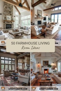 Transform your space with the heartwarming charm of farmhouse living room design. This guide explores 50 unique ideas, from rustic furniture arrangements to cozy decor accents that evoke a sense of warmth and simplicity. Whether you prefer a modern twist or classic vintage looks, these styles will help you unite comfort and elegance in your living space. Find inspiration for incorporating wood accents, neutral shades, and inviting fabrics that create a welcoming atmosphere. Make your living room a true reflection of farmhouse charm with these creative solutions. Ideal Farmhouse, Farmhouse Living Room Design, Farmhouse Living Room Ideas, Repurposed Decor, Cozy Furniture, Living Room Design Ideas, Living Room Essentials, Unique Farmhouse, Vintage Inspired Decor