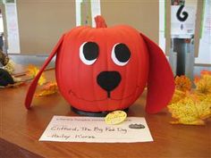 a pumpkin with a dog's face on it