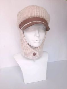 Beige Warm Wool Women Winter Visor Hat With Earflaps Modern - Etsy Ukraine Visor Hat, Hat For Women, Visor Hats, Great Love, Hats For Women, Ukraine, Winter Hats, Hair Accessories, Wool