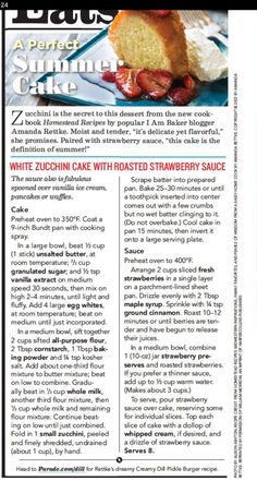 the recipe for a cake with strawberries on it is shown in an article about how to