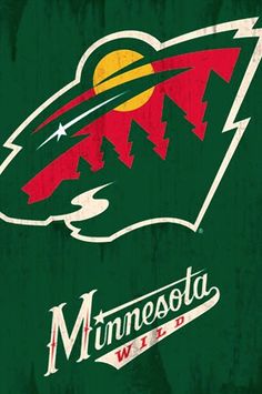 the minnesota wild logo on a green background