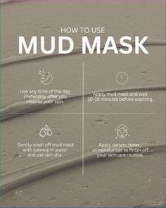 Make sure to use your mud mask the right way ☀️ Clay Mask Recipe, Mud Masks, Wedding Skincare, Hydrating Sheet Mask, Minimalist Skincare, Peeling Mask, Collagen Mask, Morning Skin Care Routine