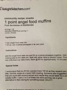 Weight Watchers Muffins