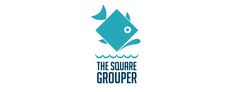 the square grouper logo, with an image of a fish in the middle of it