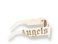 Palm Angels LAGUNA SUNGLASSES WHITE BROWN sunglasses in acetate material and white color with rectangular / square shape White Fits, White Temple, White Lenses, Sunglasses White, Angels Logo, Sunglasses Model, Heart Face, Brown Sunglasses, Palm Angels