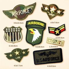 Diy Embroidery Patch, Diy Patches Embroidery, Airborne Army, Applique Clothes, Badges Diy, Needlework Embroidery, Upcycle Projects, Embroidered Applique