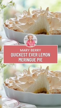 Mary Berry Quickest Ever Lemon Meringue Pie Lemon Meringue Desserts, Mary Berry Lemon Meringue Pie, Mary Berry Desserts, Mary Berry Recipes Baking, Mary Berry Baking, Great British Bake Off Recipes, Mary Berry Cooks, Peony Party, Lemon Meringue Pie Easy