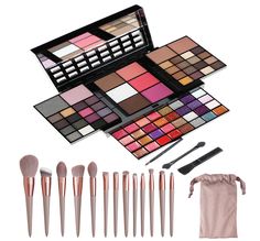 PRICES MAY VARY. 【Various Colours】: All In One Makeup Kit,74 colors of eye shadows, lip glosses, concealers and blushes, this multi-purpose kit is perfect for achieving any full-face look. What's more, its versatile design and array of color options makes it an ideal gift for both makeup professionals and beauty. 【WIDELY USE】:Various colors suit your option.Can be used on top lip, face, legs and body! Soft and Smooth, Super creamy, velvety soft and smooth, easy to layer and blend. Enabling layer All In One Travel Makeup Palette, Best All In One Makeup Palette, Freelance Makeup Artist Kit, All In One Makeup, Concealer Powder, Face Concealer, Powder Face, Eyebrow Powder, Diy Lip Gloss