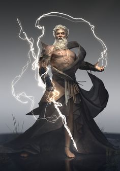 an image of a man with lightning in his hands