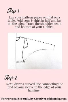 the instructions for how to sew a t - shirt