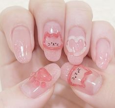 Cute Easy Nail Designs, Tulip Nails, Hippie Nails, Cute Simple Nails, Baby Nails, Blush Nails