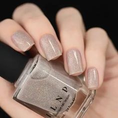 Manor House - Taupe Holographic Sheer Jelly Nail Polish by ILNP Jelly Nail Polish, Champagne Nails, Taupe Nails, Boutique Nails, Jelly Nail, September Nails, Nail Shimmer, Jelly Nails, Essie Nail