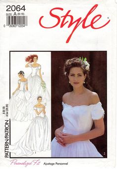 an image of a woman's wedding dress sewing pattern, with the words style on it