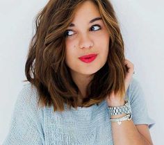 For Girls Thick Cute Medium Short Haircuts Bob Lung, Bob Ideas, Messy Curly Hair, Medium Short Haircuts, Lob Haircut, Long Bob Hairstyles, Cut My Hair, Good Hair Day