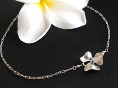 Orchid Necklace Simple Necklace Silver necklace Floral by AnnTig Orchid Necklace, Silver Necklace Simple, Sister Christmas, Silver Ring Designs, Silver Jewelry Necklace, Pearl Jewelry Necklace, Tiffany Jewelry, Necklace Simple, Amber Jewelry