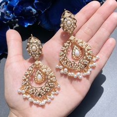 punjabi jadau earrings designs Luxury Kundan Chandbali Pearl Earrings, Luxury Meenakari Pearl Earrings For Wedding, Bombay Screw Earrings, Elegant Kundan Chandelier Earrings With Pearl Drop, Elegant Kundan Pearl Drop Earrings, Traditional Pearl Embellished Earrings, Pearl Embellished Earrings For Festive Occasions, Elegant Pearl Chandbalis For Wedding, Pearl Chandbali Bridal Earrings With Pearl Drop