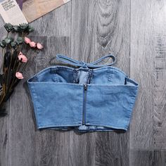 Denim Bra, Bra Corset, Crop Top Women, Crop Bra, Glamorous Party, Beautiful Background, Streetwear Tops, Female Fashion, Top Women