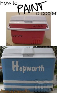 how to paint a cooler with step by step instructions