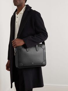 Shop MULBERRY Belgrave Full-Grain Leather Briefcase, Explore the latest in-season MULBERRY collection today on MR PORTER Crowded Train, Train Cars, Briefcase For Men, Leather Briefcase, Mr Porter, Full Grain Leather, Fashion News, Business Cards, Porter