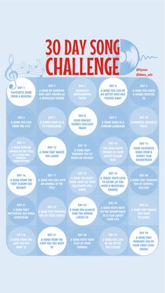 the 30 day song challenge poster