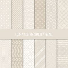 a collection of cream and white patterns