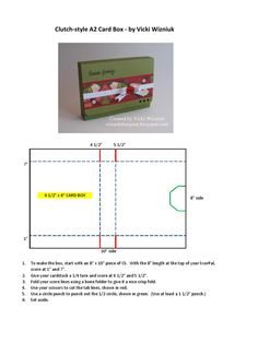 a card box is shown with the instructions for how to make it and what to use it