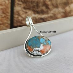 Oyster Copper Turquoise Pendant, 925 Sterling Silver Pendant, Gemstone Pendant, Silver Jewelry, Women Pendant, Turquoise Pendant, Gift item, Wedding Gift, Girlfriend Gift, Gift For Her Women Pendant, Gift Girlfriend, Copper Turquoise, Girlfriend Gift, Jewelry Women, Pendant Silver, Turquoise Pendant, Sterling Silver Pendant, Sterling Silber