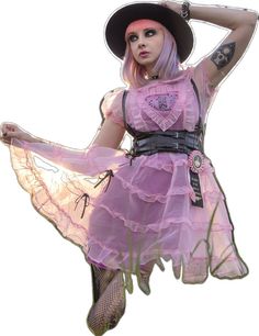 Pink Halloween Dress With Ruffles, Pink Ruffled Dress For Halloween, Pastel Goth Pink Dresses For Halloween, Victorian Teacups, Black Headband, Organza Fabric, Lolita Dress, Bubblegum Pink, Babydoll Dress