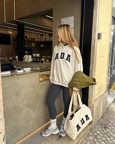 Women's Oversized 'ADA' Hoodie - Grey | Adanola Adanola Hoodie Outfit, Ada Hoodie, Athleisure Fits, New Balance 530 Outfit, College Outfits Aesthetic, Training Outfit, Casual Sporty Outfits, Pilates Outfit, Cute Outfits With Leggings