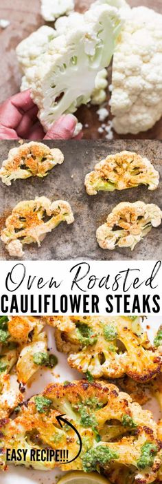 cauliflower steaks are an easy and delicious appetizer that is ready in under 30 minutes