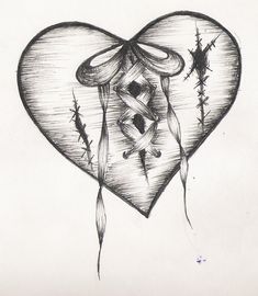 That's very pretty in a bitter sweet way Look Wallpaper, Heart Tattoo Designs, Heart Drawing, Pencil Art Drawings, Tattoo Design Drawings, Drawing Tutorials, Heart Art, Pics Art, Heart Tattoo