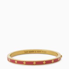 Brand New! Spot The Spade Hinged Bangle Travel Charm Bracelet, Kate Spade Heart, Kate Spade Bracelet, Kate Spade Bangle, Kate Spade Watch, Vintage Kate Spade, Stackable Bangles, Bow Bracelet, Kate Spade Jewelry