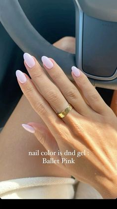 Classy Nails Dip, Dnd Winter Colors, Summer Nail Colors 2024 Dnd, Dnd Acrylic Nails, Almond Vs Round Nails, May Nails Short, White Pink Nail Color, Rush Nails Sorority