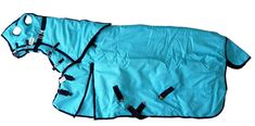 AJ Tack 1200D Waterproof Poly Turnout Blanket with Hood - Turquoise Winter Horse Blanket, Horse Blankets Winter, Blanket With Hood, Horse Blanket, Winter Horse, Leg Straps, Small Blankets, Winter Blankets, Horse Blankets