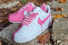 Pink Drip Custom Air Force 1 – XX CUSTOM Hot Pink Jordans, Tiffany Shoes, Neon Nike, Bedazzled Shoes, Nike Shoes Women Fashion, Customized Shoes, Custom Sneakers Diy, Fetty Wap, Shoe Room