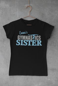 This Gymnastics Glitter Sparkle shirt is the perfect way to show your support for your gymnast sister! With a variety of colors and sizes to choose from, this shirt is sure to be a hit with any gymnastics fan. Made from 100% cotton, this shirt is comfortable and machine washable. Please check the size charts carefully, as sales are final on personalized items. Gymnastic Shirts, Gymnastics Aunt Shirts, Gymnastics Shirts For Family, Sister Gymnastics Shirt, Gymnastics Sweatshirts, Gymnastics Girls, Gymnast, Leotards, Girls Tshirts