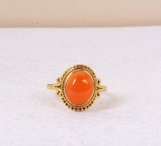 Welcome to My shop We provide the Excellent quality Jewelry to our Customers. Customer satisfaction is our first priority. Vintage brass ring with beautiful design. Handmade Items Product:- Ring Material:- Brass, 925 Sterling Silver Gemstone:- Coral We have 925 Sterling silver rings in all size for both men and women. We always use precious and semi precious gemstone for making jewelry. If you have any design in your mind so please let us know we will try our best to made it( For customization Making charges will apply). we give fast delivery service. If you have any questions or problem please contact us :- (naruto100798@gmail.com) Thank you. Bohemian Cabochon Rings As A Gift, Bohemian Cabochon Ring For Gift, Bohemian Cabochon Rings As Gift, Bohemian Adjustable Crystal Ring With Cabochon, Bohemian Cabochon Moonstone Ring Gift, Bohemian Cabochon Ring Jewelry, Handmade Bohemian Oval Crystal Ring, Bohemian Handmade Oval Crystal Ring, Handmade Carnelian Ring