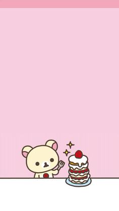 Rillakuma Wallpaper Iphone, Korilakkuma Strawberry Wallpaper, Rikkakuma Wallpaper, Korilakkuma Lockscreen, Rikkuma Wallpaper, San-x Wallpaper, Iphone Lockscreen Wallpaper