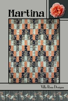 Martina Downloadable Pattern by Villa Rosa Designs Bargello Quilt, Bargello Quilts, Sewing Cards, Easy Quilt Patterns, Card Pattern, Book Quilt, Quilt Sizes