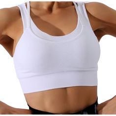 Qbe Woman Yoga Seamless Sports Bra , High Quality, Lightweight, Soft And Breathable Fabric, Elasticity And Durability Safe And Comfortable, Double Layer For Extra Support, 90% Nylon/ 10% Spandex. Sporty Seamless Sports Bra With Go-dry Technology, Breathable Seamless Sports Bra For Light Sports, Breathable Sports Bra For Light Sports, High Stretch Seamless Sports Bra, Sporty Seamless Sports Bra For Light Activities, Sporty Seamless High Stretch Sports Bra, Sporty Seamless Sports Bra For Light Sports, Breathable Sports Bra With Seamless Fabric, Breathable Seamless Sports Bra