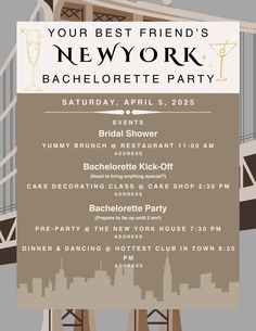 the new york bachelor party is coming to town on saturday, apr 15 at 8 p m