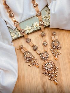 Color            light brownish shade Material       Stones Style.           Trending long necklace  Pakistani Indian jewelry,  long necklace with stone work.  Very beautiful and elegant. Pakistani Jewelry, Stone Work, Bridal Jewelry Sets, Stone Necklace, Indian Jewelry, Long Necklace, Party Wear, Jewelry Set, Bridal Jewelry