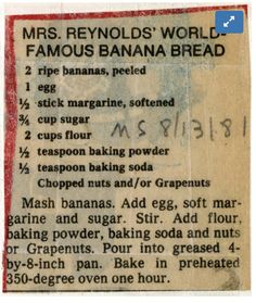 an old recipe is shown on the paper with instructions for baking cookies and pies