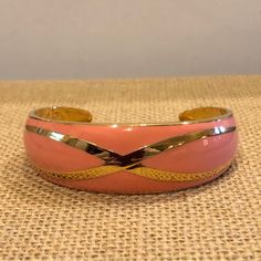 New In Box From 1987. Box Indicates Size Small - My Measurements Are 7” Bracelet Circumference. Bracelet’s Finish Is In Pristine Condition! 3/4” Wide At The Widest Point. Check Out Other Items In My Closet! Over 3,000 Items- Mostly Jewelry ( But Not All)! Bundle For The Best Discount! ( 20% Off For 2 Or More Items). Smoke Free / Pet Friendly Home. Questions? Leave A Comment Below! Inv Note- J3490 Retro Pink Jewelry For Spring, Pink Retro Jewelry For Spring, Pastel Bracelet, Avon Jewelry, Pink Enamel, Vintage Avon, Gold Orange, Marc Fisher, Orange Gold