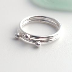 Two Dot Silver Rings Minimalist Jewelry Silver, Two Dots, Silversmithing Jewelry, Handmade Silver Jewellery, Wax Carving, Silver Spinner Rings, Knuckle Rings, Spinner Rings, Silver Box